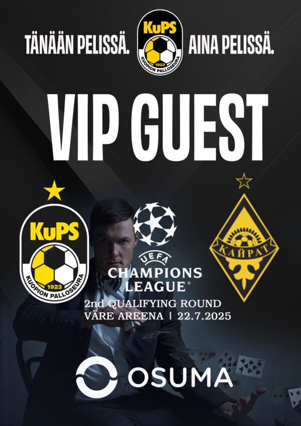 Osuma-Euroklubi VIP-passi KuPS-FC Kairat Almaty - Image 1