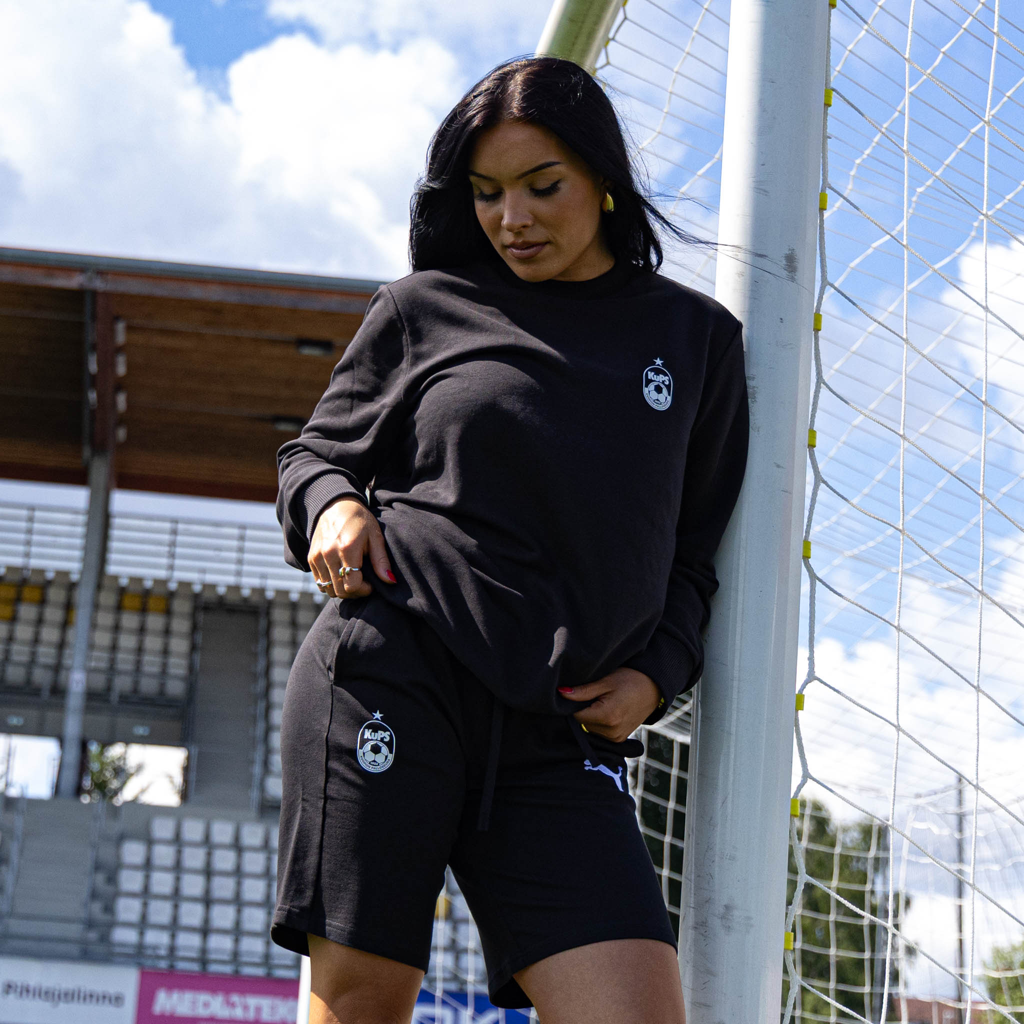 7X7A0211 Collegeshortsit, musta, Puma | KuPS Basic Collection - Image 1