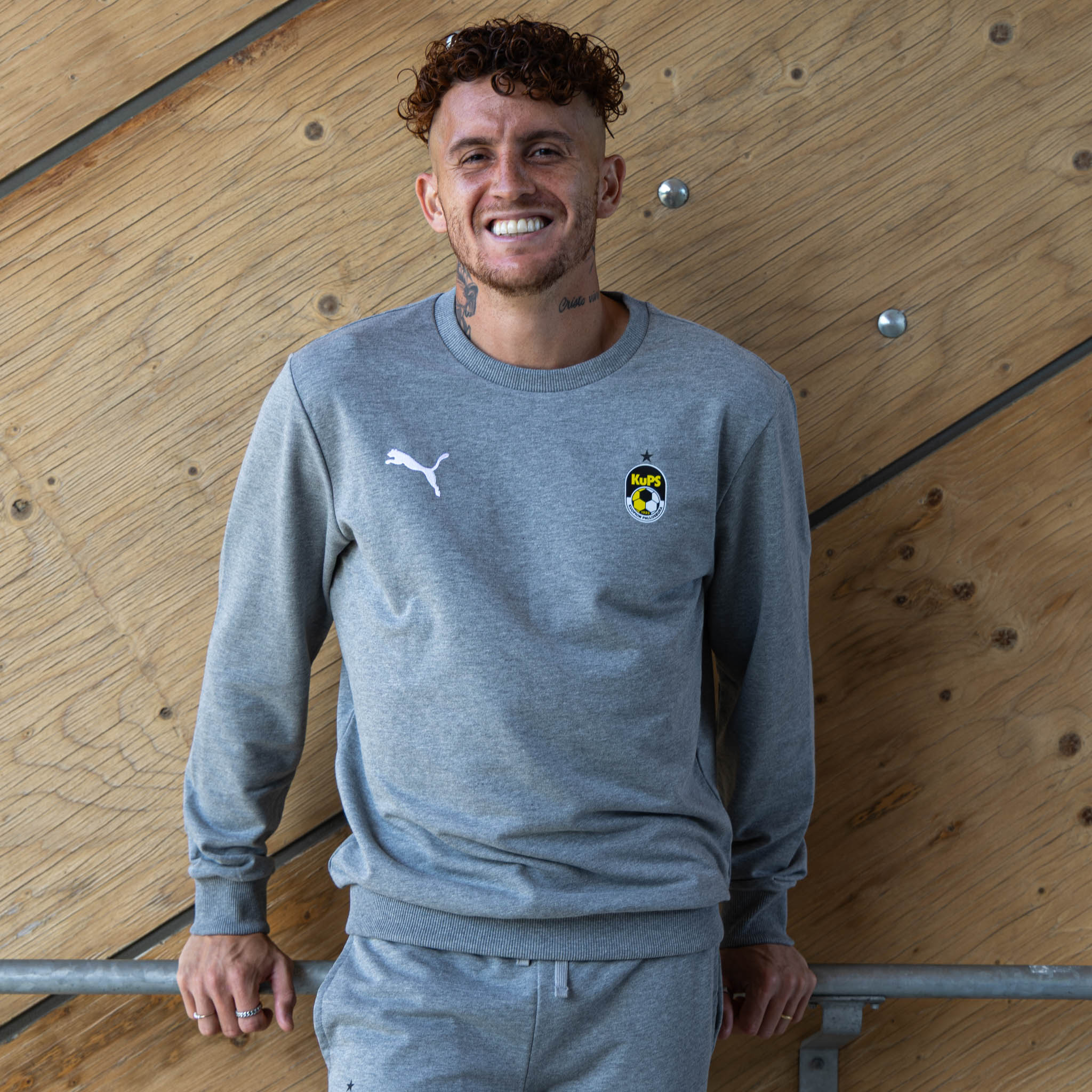 7X7A0613 Collegepaita, harmaa, Puma | KuPS Basic Collection - Image 1